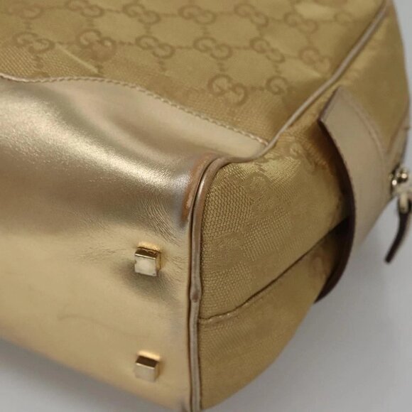 GUCCI GG Canvas Hand Bag Gold Tone 002 1115 Auth ti3284 - Picture 4 of 16